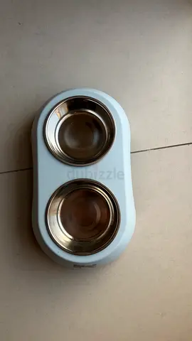 Double Stainless Steel Pet Bowl with Non-Slip Base