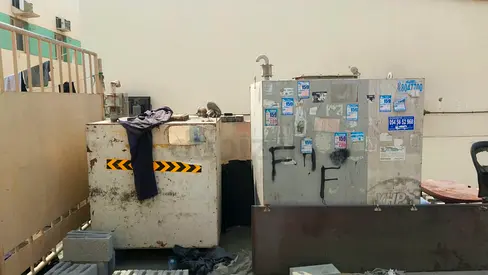 2 big oil storage containers