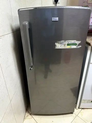 Single door stainless steel refrigerator - used, good condition