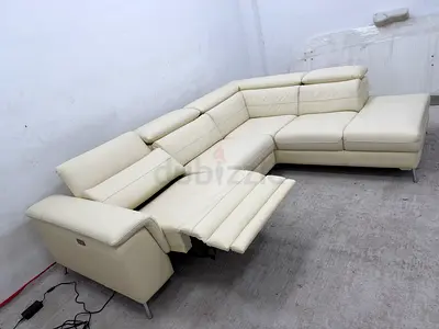 Pure leather electric recliner sofa