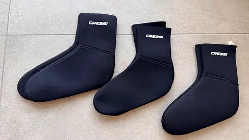 Cressi neoprene socks 3mm and 5mm size XS