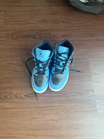 Light Blue and Grey Air Jordan Sneakers - Size 40 uk6