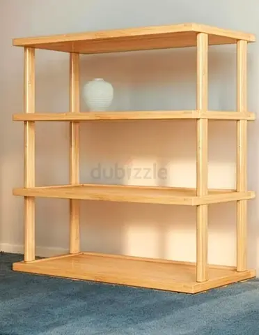 Carpenter made storeroom solid multiple tier wood rack