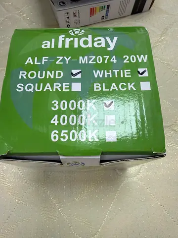 Alfriday ALF-ZY MZ074 20W LED Panel Light (White/Black) - New in Box