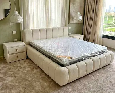 Brand New Luxury Cotton fabric Queen Bed Available