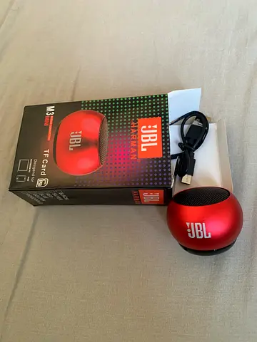 JBL M3 Mini Portable Bluetooth Speaker - Red (With Box & Cable)