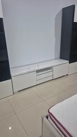 White low TV cabinet / media console - modern design