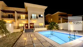 Luxurious 4-Bedroom with Pool & Majlis & Big Kitchen + Maid Room & Cover parking Ready to Move Villa