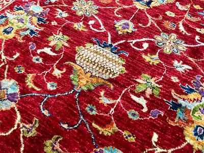 6x8ft, High Quality Afghan Sultani Carpet, Handmade wool carpet, fine Quality afghan red carpet