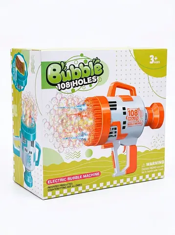 108 Holes Rechargeable Electric Bubble Gun