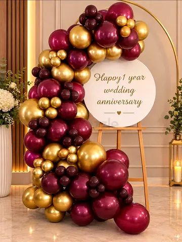 New Birthday event & Gold Balloon Arch for Events