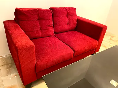 Red 2-Seater Fabric Sofa from Home Centre - URGENT SALE