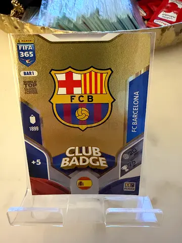 FC Barcelona Club Badge Collectible Card (Sealed Display)