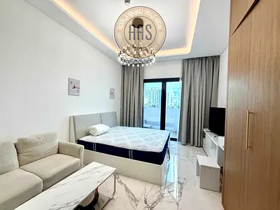 Ready to move fully furnished studio apartment only in 49k 6 to 12 Cheques