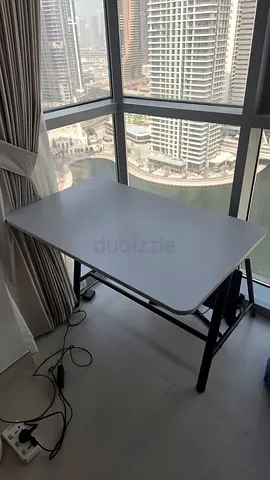 White folding study/office table - good condition