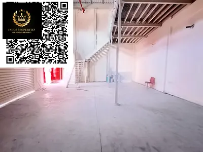 spacious ground floor and mazzaine warehouse available for rent with size 1250sqft ground floor and 800sqft mazzaine with 24kw power only in 72000 aed