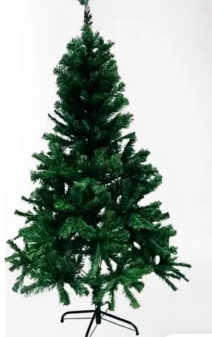 5ft Artificial Christmas Tree with Metal Stand - with baubles, hats and small stockings