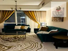 Sharjah, Al Khan, second floor, furnished, hotel room, hall, kitchen, and two bathrooms, direct view