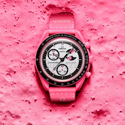 Omega x Swatch MoonSwatch Pink Chronograph Watch all over UAE cash on delivery