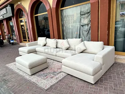 Hand Made Marina Home U Shape Sofa Beige