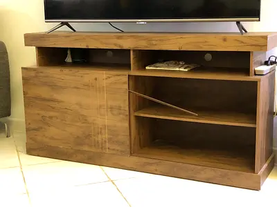 Wooden TV Entertainment Unit with Storage - Medium Size