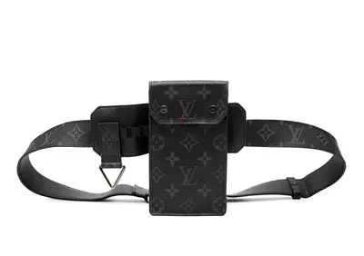 Louis Vuitton Monogram Eclipse Belt Bag / Phone passport travel Pouch