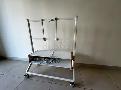 Brateck Mobile TV Stand with Storage Shelves – Fits 49–75” TVs