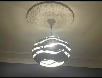 Modern white hanging pendant light - used