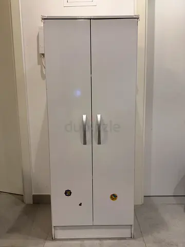 White 2-Door Wardrobe / Cupboard - Good Condition