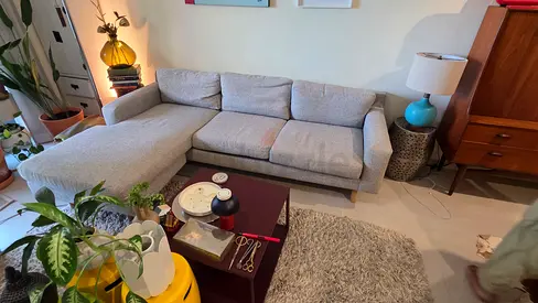 West elm eddy lshape sofa comfortable