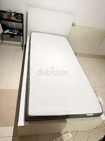 Single bed frame with mattress - good condition