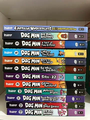 Dog Man graphic novel collection (books 1–13) by Dav Pilkey — used set