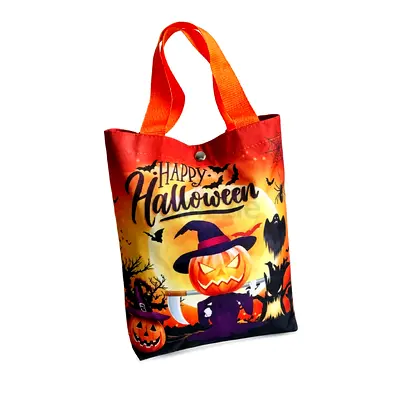 Halloween Trick-or-Treat Pumpkin Candy Bag - Reusable Tote