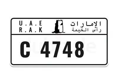 RAK 4 DIGIT SEQUENCE PLATE