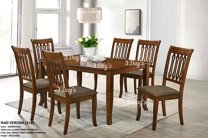 Brand new Solid wood Dinning Table with 6 Chairs Available
