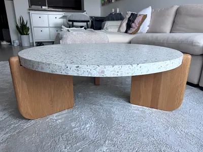 Crate & Barrel concrete coffe table
