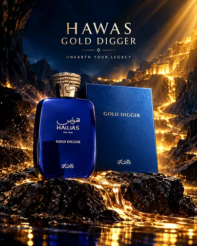 Hawas Gold Digger men's fragrance set - almost new