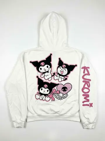 Bershka Kuromi Pearl Heart Hoodie - Oversized Large 🌈