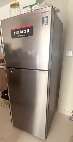 Hitachi 2‑door Stainless Steel Refrigerator - excellent Condition.