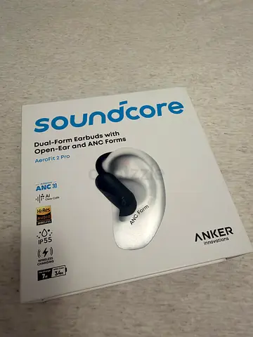 Soundcore AeroFit 2 Pro (Anker) - Dual-Form Earbuds with ANC, New in Box
