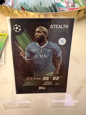 Napoli Stealth Strike Lukaku Trading Card (Topps) - In Protective Sleeve