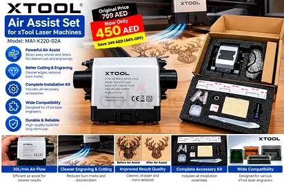 xTool Air Assist Set – Cleaner, Sharper Laser Cutting & Engraving