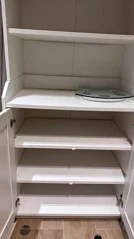 IKEA- White Tall Storage Cabinet with Shelves — Good Condition