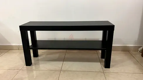 Simple Black TV Stand / Console Table with Lower Shelf