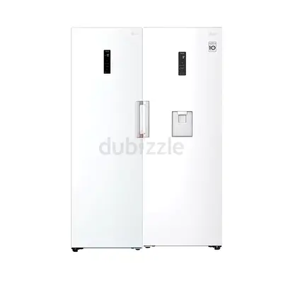 LG Upright Freezer 234L And Single Door Fridge, 384L, White 1 Year Warranty