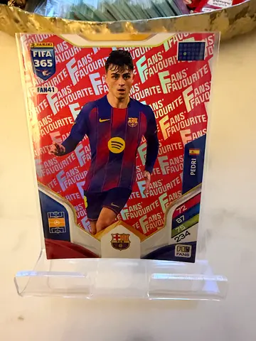 FC Barcelona Pedri FIFA 365 Trading Card in Plastic Stand