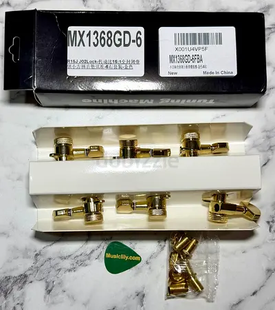 New/Unused Musiclily R15J 6 inline Guitar Locking Machine Heads Set Gold