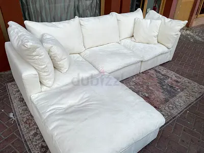 Klektic feather 🪶 filled Modular Living room Sofa Sets with footstool