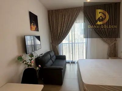For monthly rent: a furnished studio with a sea view in Maryam Island, Sharjah. Includes access to