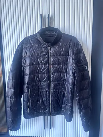 Men's Black Lightweight Prada Puffer Jacket - Size 54 EU - L / XL